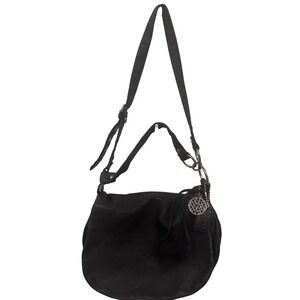Coach Ali?Black Leather Hobo Bag Silver Tone Hardware vintage 10x14x3 Prelove